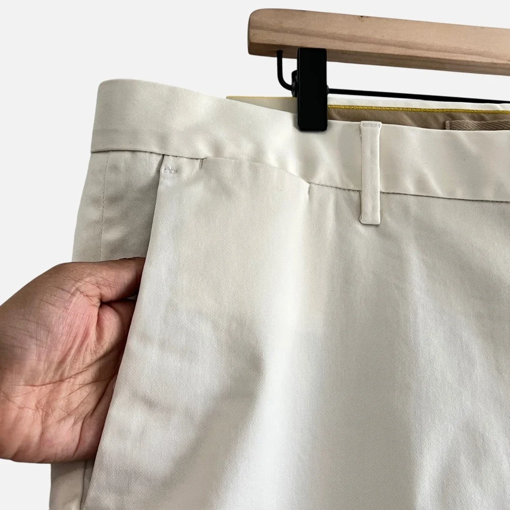 Banana Republic Rapid Movement Chino Slim 40x32 Off White Stretch Pants NWT